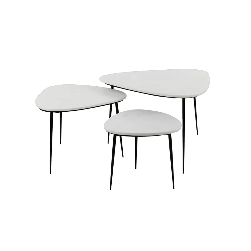 Tables basses marbre blanc Axio